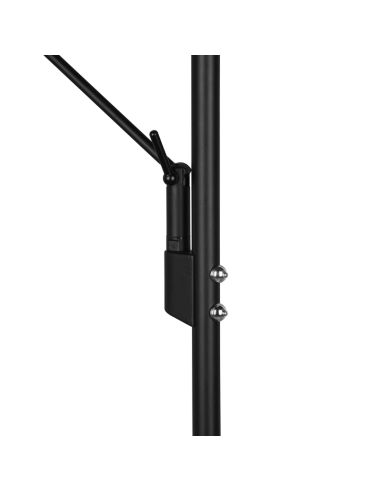 Lámpara de pie LED 2 luces Brantford negro vista detalle | LeonLeds