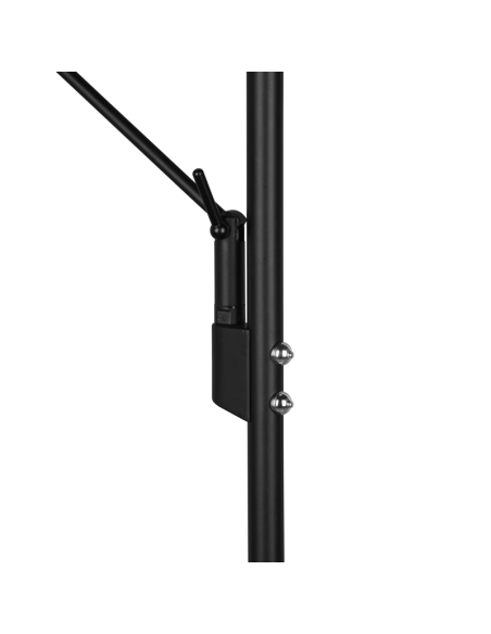 Lámpara de pie LED 2 luces Brantford negro vista detalle | LeonLeds