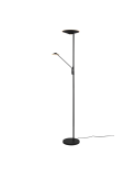 Lampadaire LED à 2 lampes Brantford noir éteint | leonleds