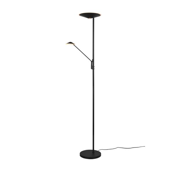 Lampadaire LED à 2 lampes Brantford noir éteint | leonleds