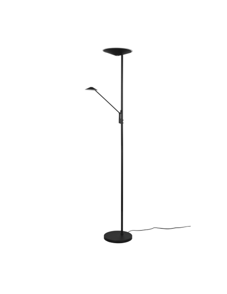 Lampadaire LED 2 lumières Brantford noir ambient image | leonleds