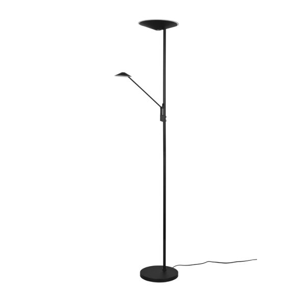 Lampadaire LED 2 lumières Brantford noir ambient image | leonleds