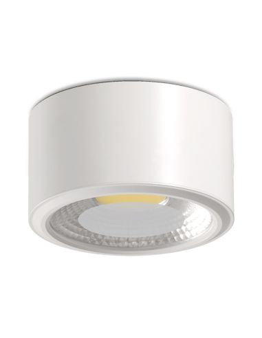 Plafonnier LED intégré minimaliste rond 8W et 12W Studio 3000K blanc 12cm