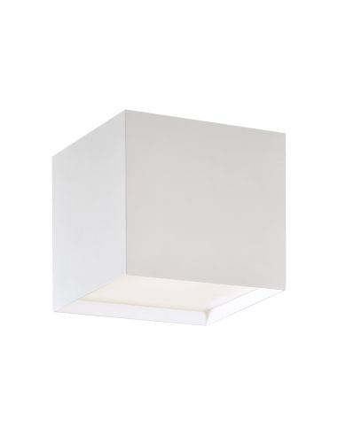 Plafón de techo LED Integrado cuadrado 10cm rectangular Soho blanco texturizado