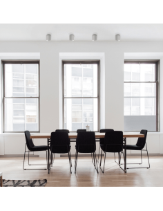 Plafonnier LED minimaliste rond Soul GU10 8W blanc 2