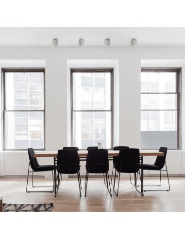 Plafón LED redondo minimalista Soul GU10 8W blanco ambiente