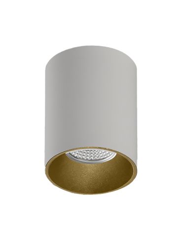 Plafón LED redondo minimalista Soul GU10 8W blanco/oro
