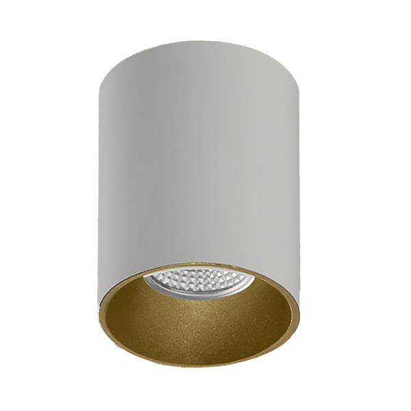 Plafón LED redondo minimalista Soul GU10 8W blanco/oro