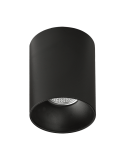 Plafonnier LED minimaliste rond Soul GU10 8W noir