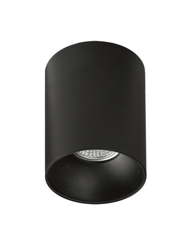 Candeeiro de tecto LED minimalista redondo Soul GU10 8W preto