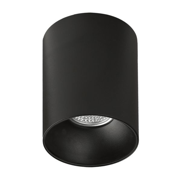 Plafón LED redondo minimalista Soul GU10 8W negro