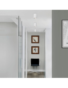 Foco circular plafón LED de techo Sima GU10 8 W blanco IP20 2