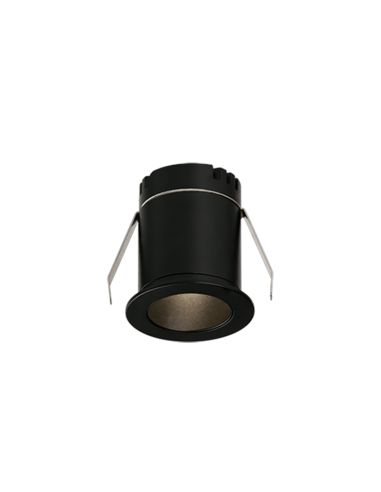 Downlight embutido LED Dot Mini Preto ABS 3W 3000K 245Lm