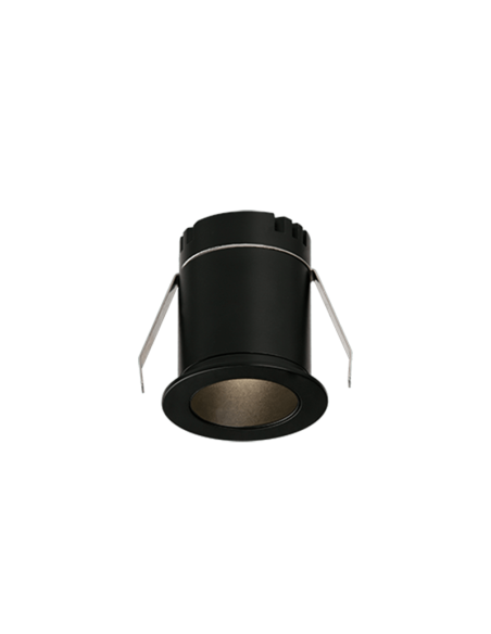 Downlight embutido LED Dot Mini Preto ABS 3W 3000K 245Lm