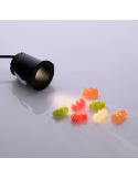Downlight embutido LED Dot Mini preto ABS 3W 3000K 245Lm ambiente com luz