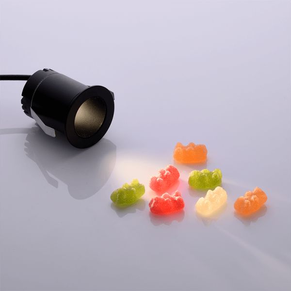Downlight Empotrable LED Dot Mini negro ABS 3W 3000K 245Lm ambiente con luz
