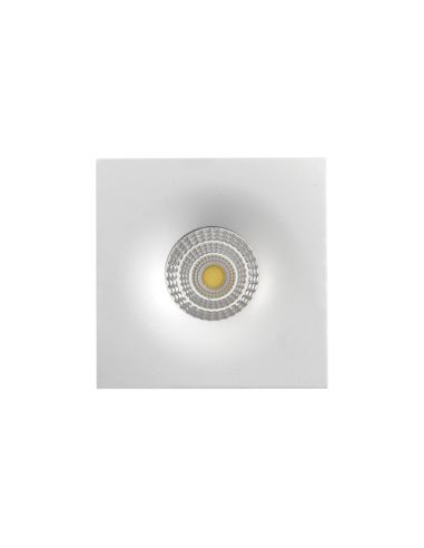 Downlight encastrável quadrado LED Doro branco 8W GU10 CL. II detalhe
