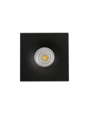 Downlight encastrável quadrado LED Doro preto 8W GU10 CL. II detalhe