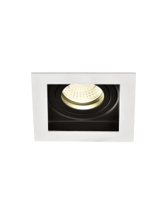 Downlight LED cuadrado empotrable San blanco 8W GU10 IP20