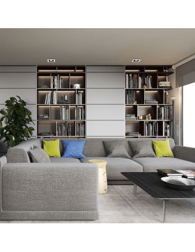 Downlight LED encastrable carré San blanc 8W GU10 environnement IP20