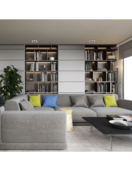 Downlight LED embutido quadrado San white 8W GU10 IP20 ambiente