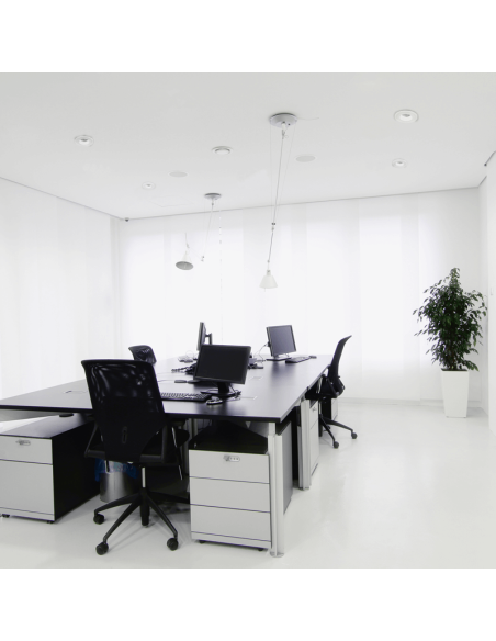 Downlight LED encastrable rond Yota 8W Gu10 IP20 blanc ambiant