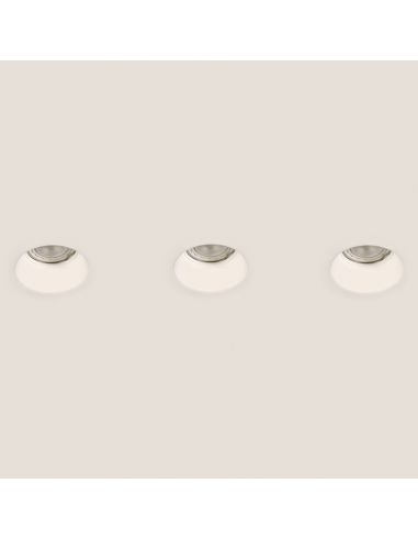 Downlight LED redondo empotrable Yota 8W Gu10 IP20 blanco mas