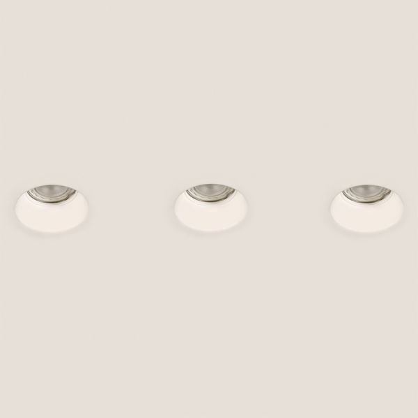 Downlight LED redondo empotrable Yota 8W Gu10 IP20 blanco mas