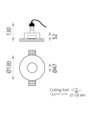 Downlight LED redondo empotrable Gamma 8W Gu10 IP20 blanca detalles