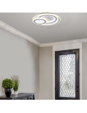 Plafón de techo LED redondo Mita blanco en una estancia| LeonLeds