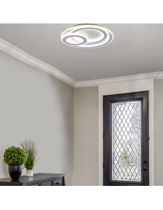 Plafón de techo LED redondo Mita blanco | LeonLeds 2