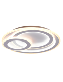 Plafón de techo LED redondo Mita blanco luz cálida encendida| LeonLeds