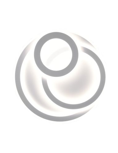 Plafon LED redondo Mita branco visto de baixo | leonleds