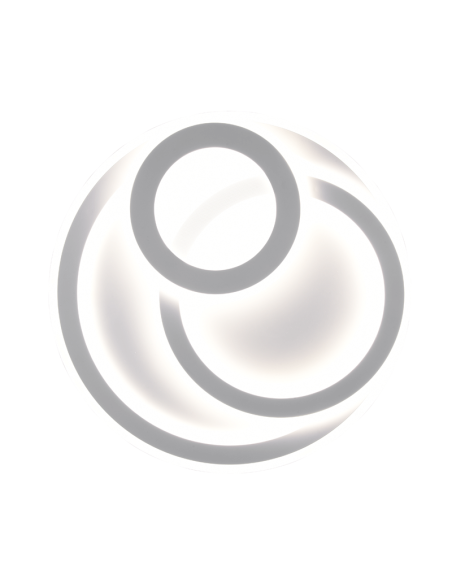 Plafonnier LED rond Mita blanc vu du dessous | leonleds