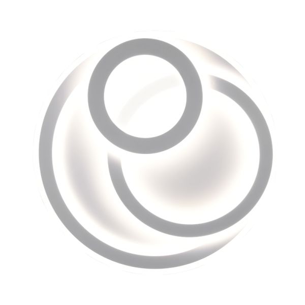 Plafonnier LED rond Mita blanc vu du dessous | leonleds