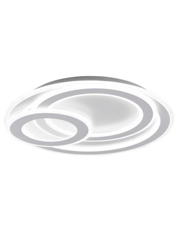 Plafón de techo LED redondo Mita blanco luz fría encendida| LeonLeds