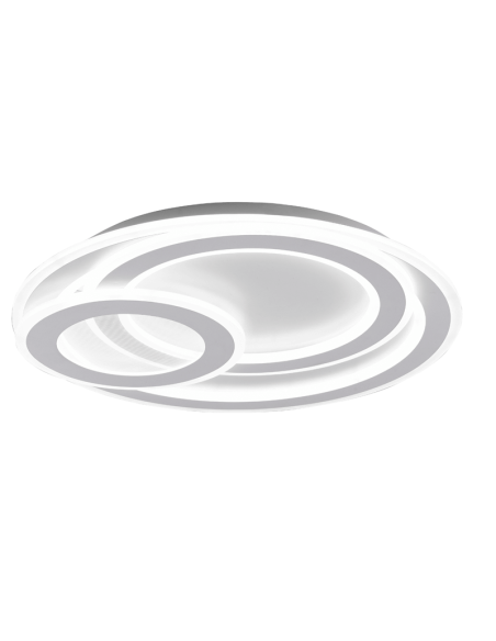 Plafón de techo LED redondo Mita blanco luz fría encendida| LeonLeds