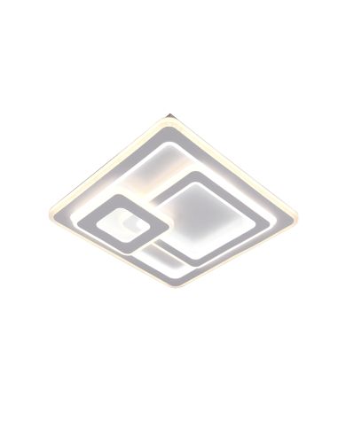 Plafón de techo LED cuadrado Mita blanco | LeonLeds