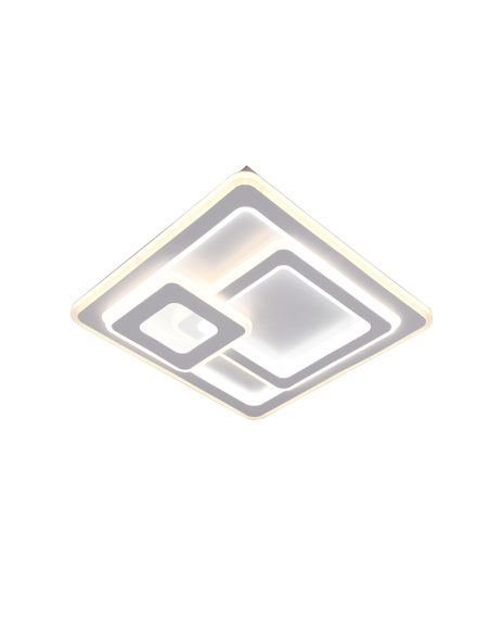 Plafón de techo LED cuadrado Mita blanco | LeonLeds