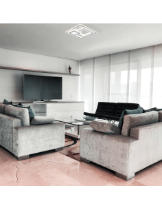 Plafonnier LED carré Mita blanc | leonleds 2