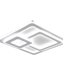 Plafón de techo LED cuadrado Mita blanco luz fría encendida| LeonLeds