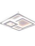 Plafón de techo LED cuadrado Mita blanco vista desde abajo| LeonLeds