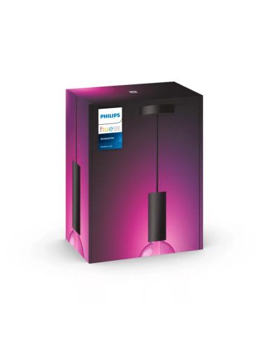 Bombilla cable colgante negro mate Lightguide Philips Hue en una caja| LeonLeds