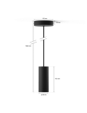 Bombilla cable colgante negro mate Lightguide Philips Hue medidas producto| LeonLeds