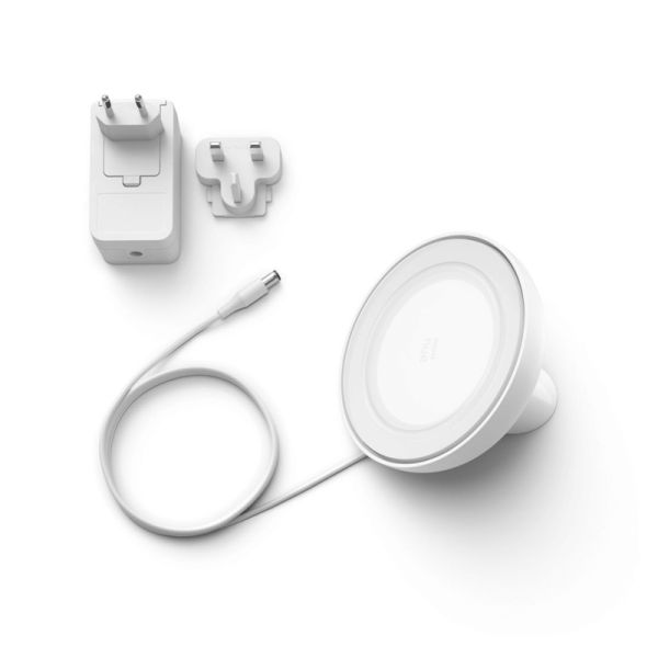 Lámpara de sobremesa LED inteligente Bloom blanco contenido producto | LeonLeds