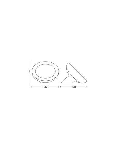Lámpara de sobremesa LED inteligente Bloom blanco medidas producto | LeonLeds