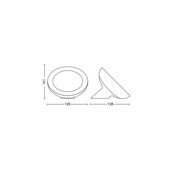Lámpara de sobremesa LED inteligente Bloom blanco medidas producto | LeonLeds