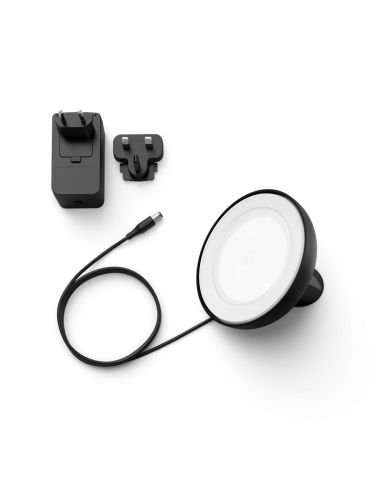 Lámpara de sobremesa LED inteligente Bloom negro detalle producto | LeonLeds