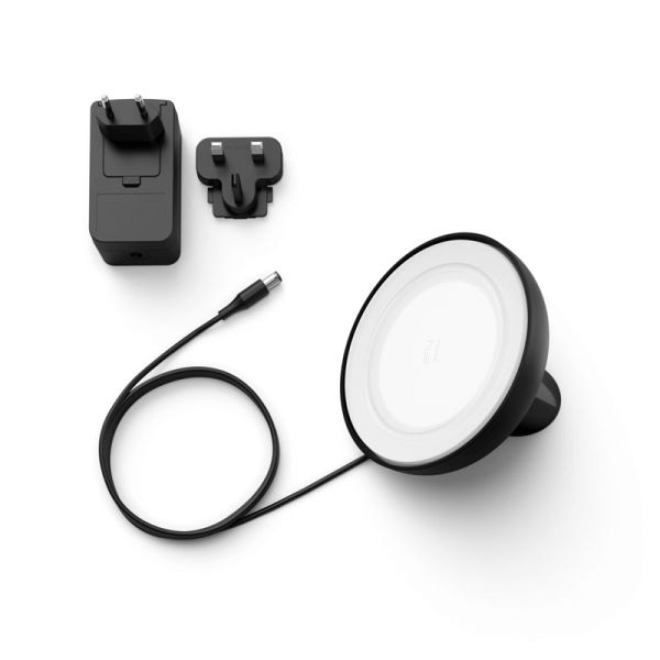 Lámpara de sobremesa LED inteligente Bloom negro detalle producto | LeonLeds