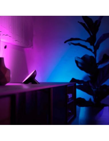 Lámpara de sobremesa LED inteligente Bloom negro foto ambiente luz colores| LeonLeds